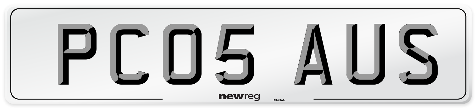 PC05 AUS Number Plate from New Reg